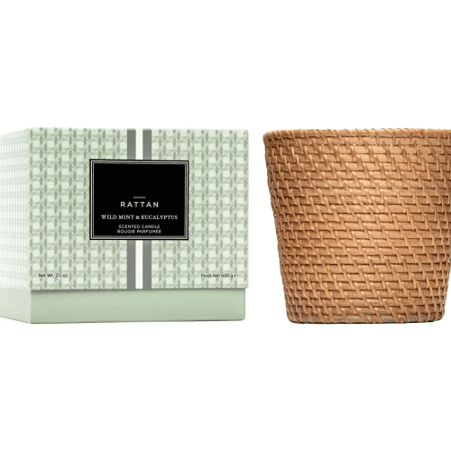 Rattan Wild Mint & Eucalyptus 3-Wick Candle